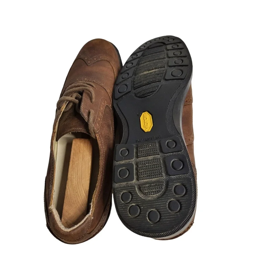 Sebago Drysides‎ Oxford Shoes Men Size 9 M Brown Leather Vibram Wingtip Brogues
